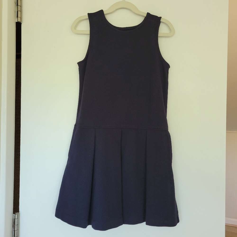Primary Navy Blue Ponte Sleeveless Uniform Jumper Dress Size 8/9